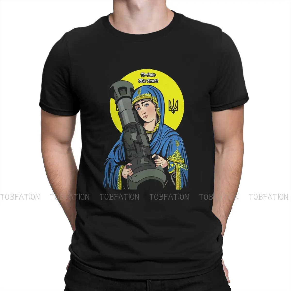 The Protector of Ukraine Original TShirts Saint Javelin NLAW Personalize Homme T Shirt Hipster Clothing Size S-6XL