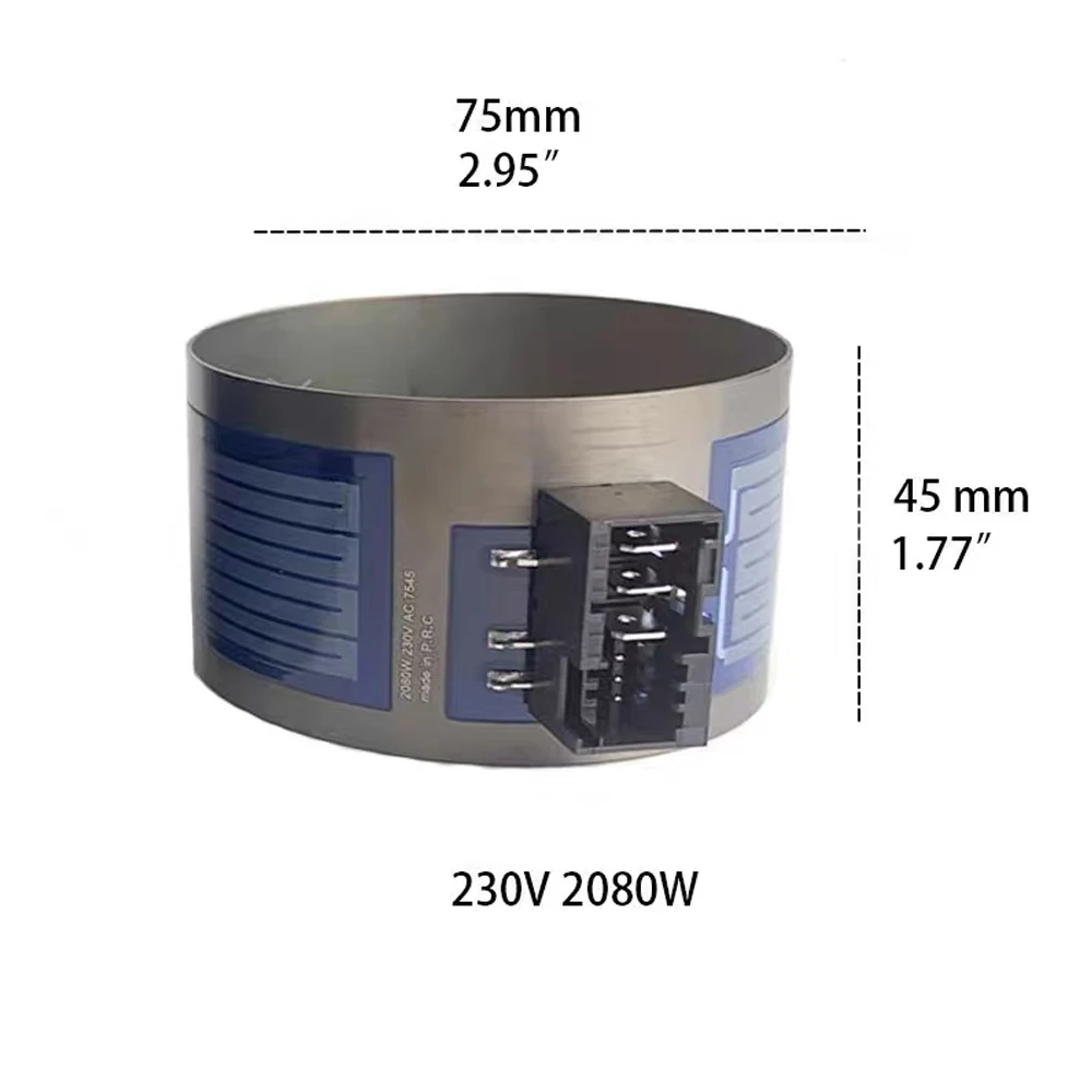 Novo anel de aquecimento da bomba de circulação 2080w 230v 75*45mm para peças de aquecimento da máquina de lavar louça siemens bosch