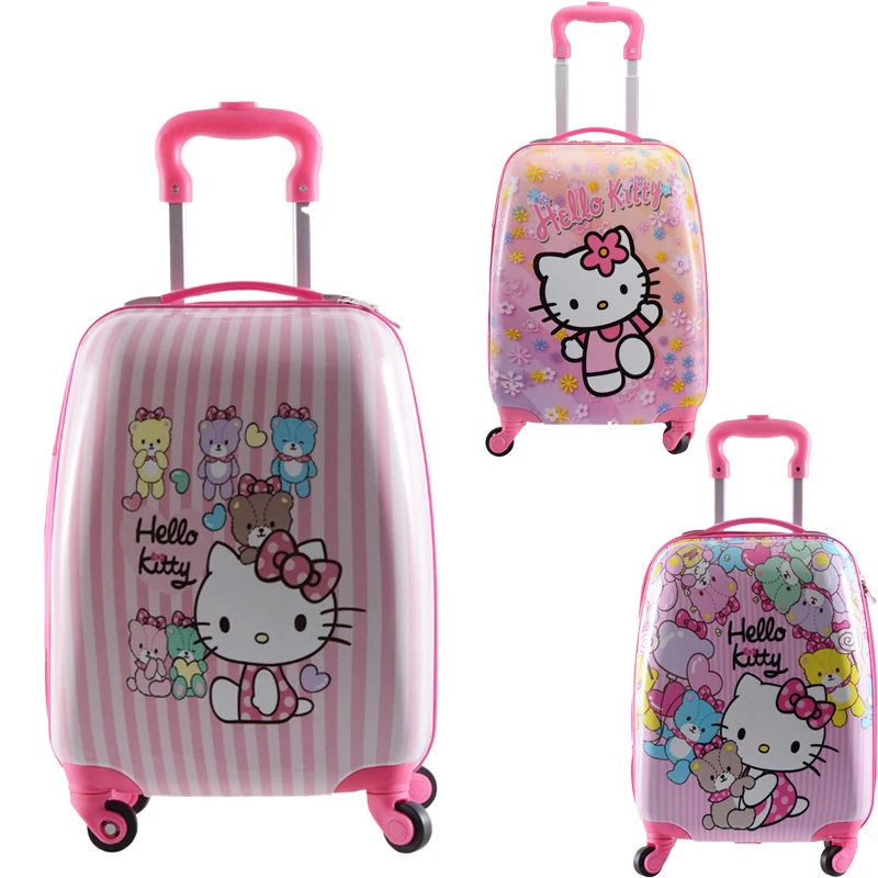 

New Cartoon Cute Suitcase Children's Trolley Schoolbag Children Carry-On Suitcase 18 Inches Travel Trolley Case Kawaii Cartoon