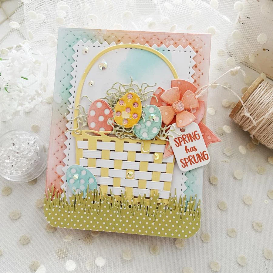Lucky Goddess Metal Cutting Dies Easter Basket Diy Scrapbooking Photo Album Decorative Embossing Paper Card Crafts