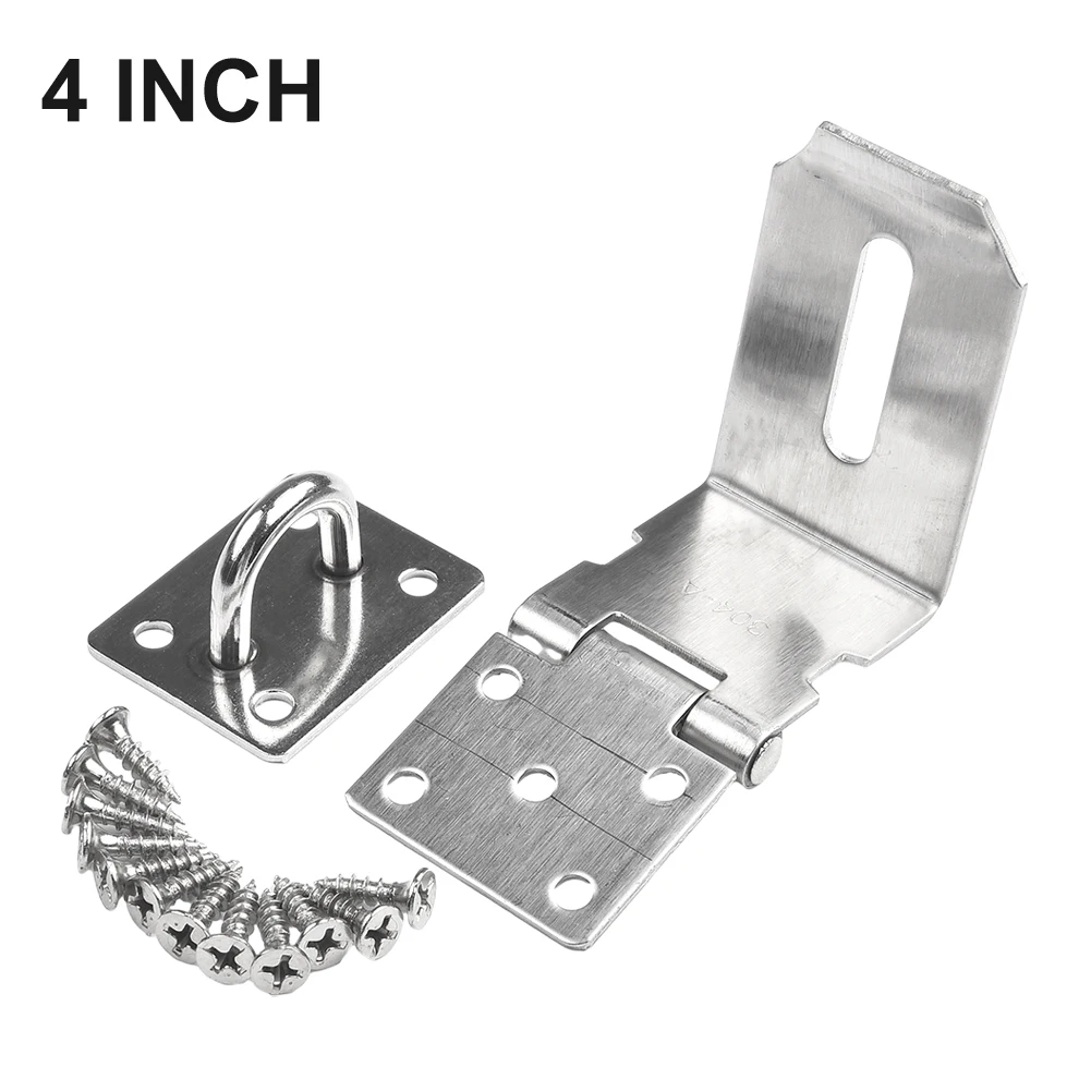 Stainless Steel Lock Hasp and Staple, Reliable Protection for Your Valuables, Suitable for Drawers and Sheds