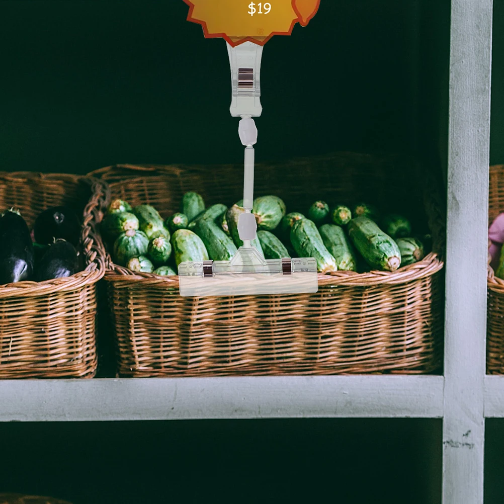 

50 шт. рекламный зажим, прозрачные зажимы для товаров, папка с ценами, двухсторонний знак, держатели для этикеток из АБС-пластика
