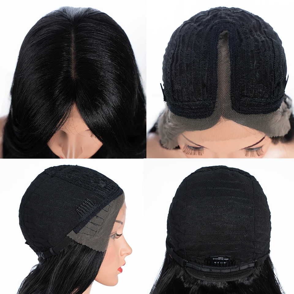 Synthetic Lace Front Wigs for Women 34 inches Long Wavy Wig With Bangs Ombre Brown Colorful Lace Wig Heat Resistant Cosplay Wigs