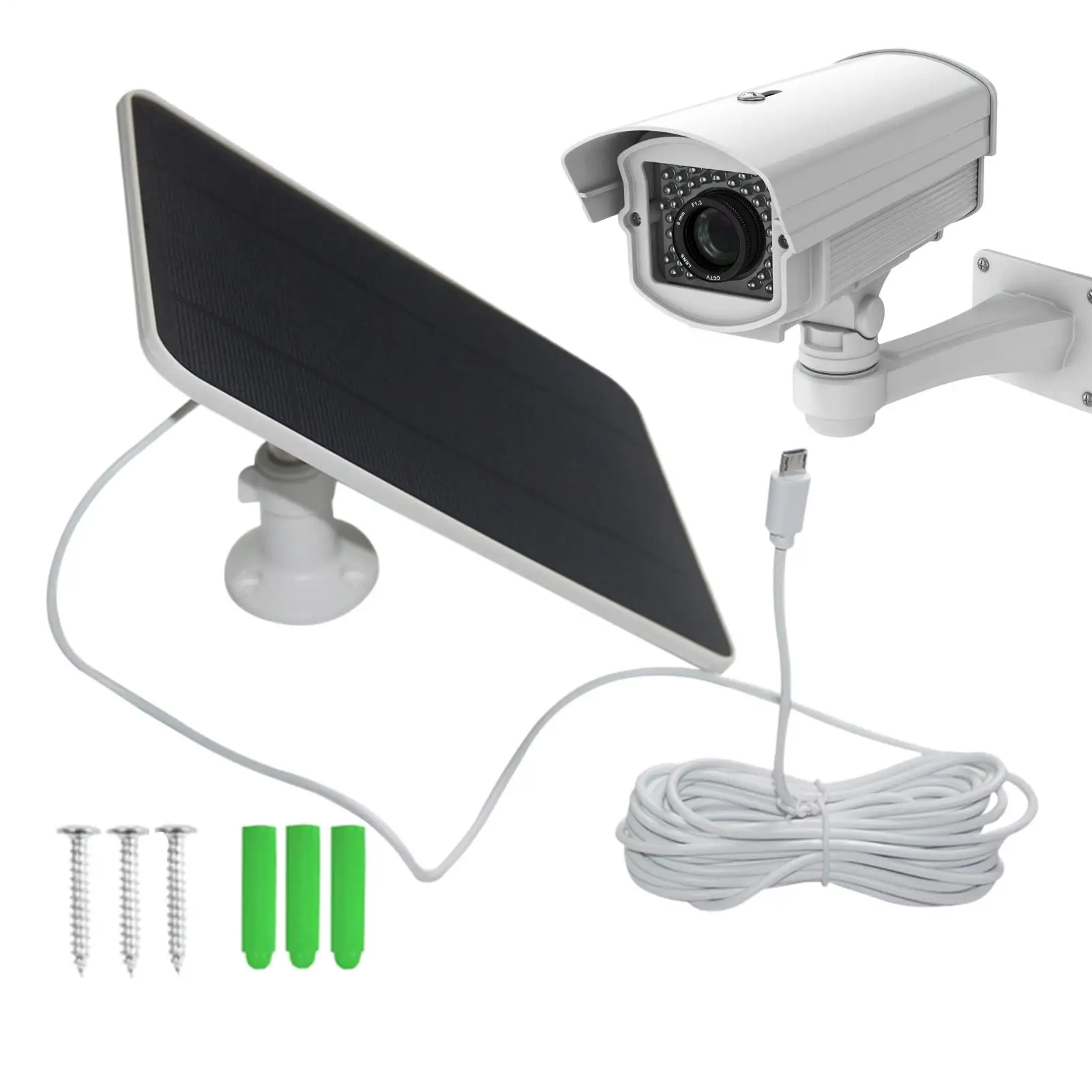 

Солнечное зарядное устройство Ring Camera с низким энергопотреблением, Type-C, портативный солнечный аккумулятор для дома, офиса, квартиры, общежития