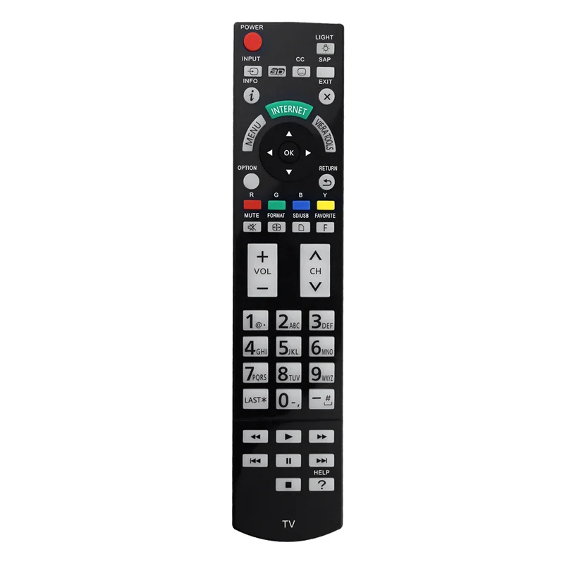 Replace N2QAYB000703 Remote for Panasonic TV TC-L42ET5 TC-P55VT50 TC-P50ST50 TC-L55ET5 TC-L55DT50 TC-L47ET5 TC-P55ST50