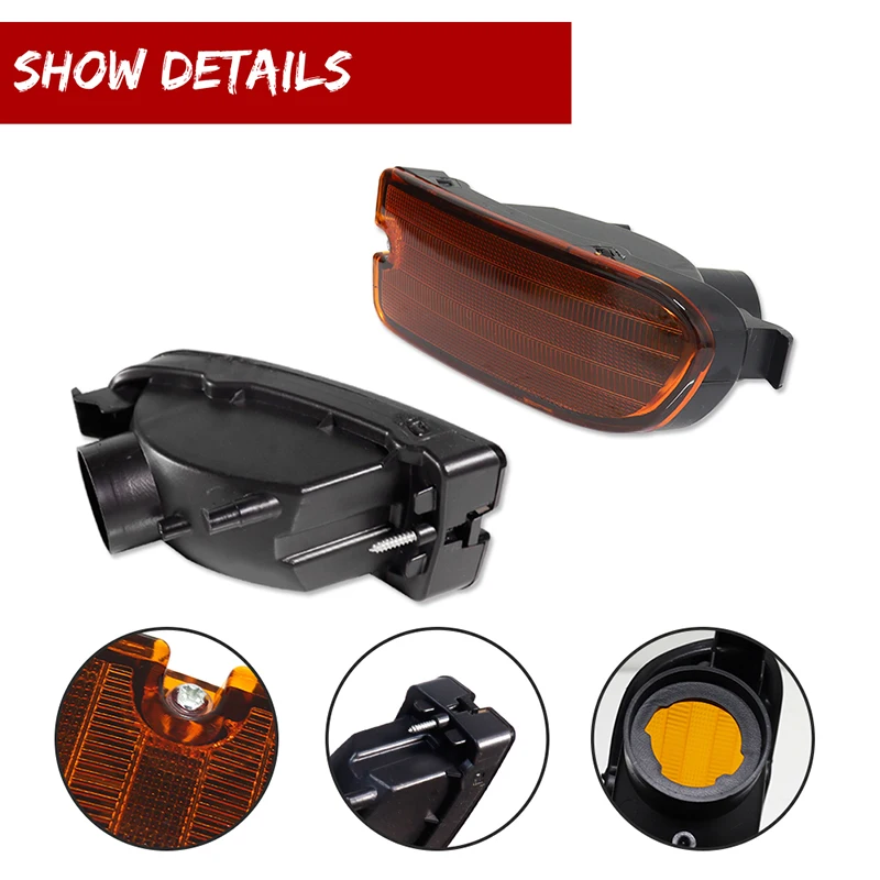 Gtinthebox Auto-Frontecke, Standlicht, Seitenmarkierungs-Signalleuchte, Abdeckung, Gehäuse für Subaru Impreza 1999–2001, keine Glühbirne/Buchse – Detail 6