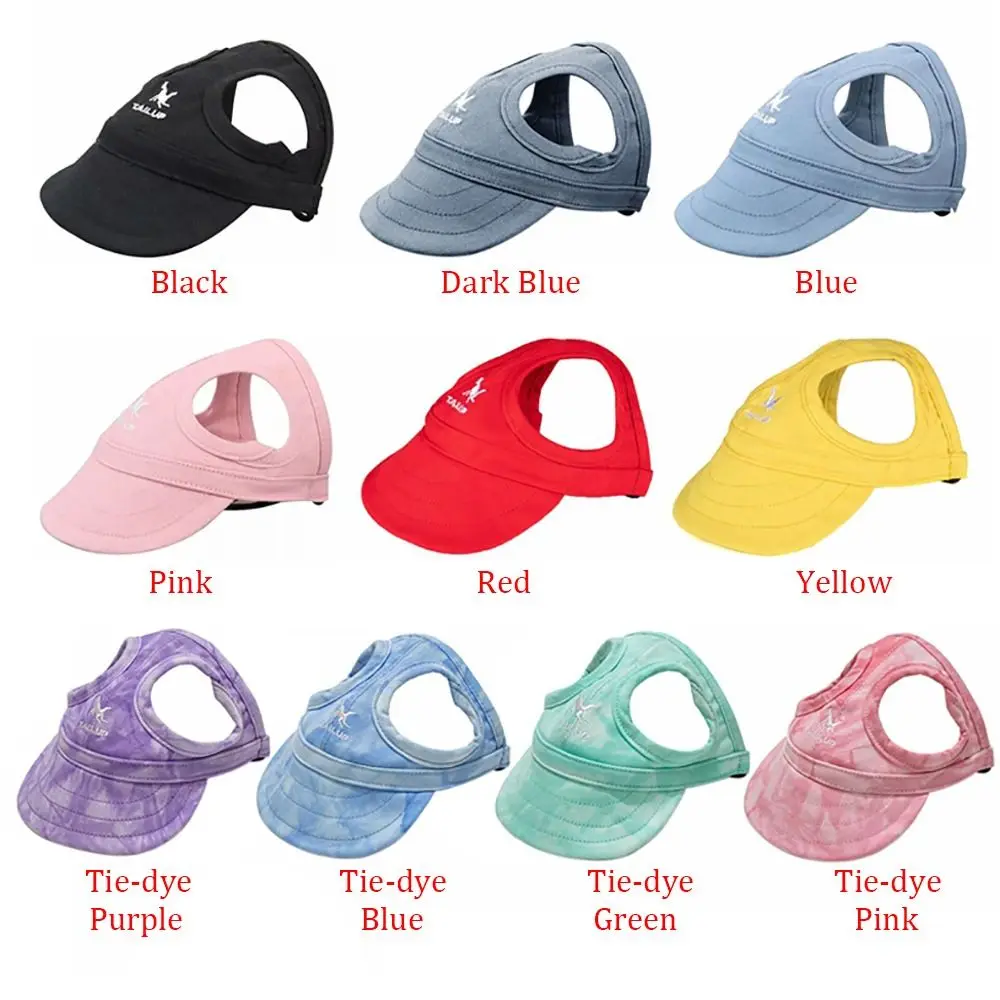 High-quality Ear Holes Pet Baseball Hat Cat Dog Outdoor Pet Visor Hat Adjustable Pet Sun Cap