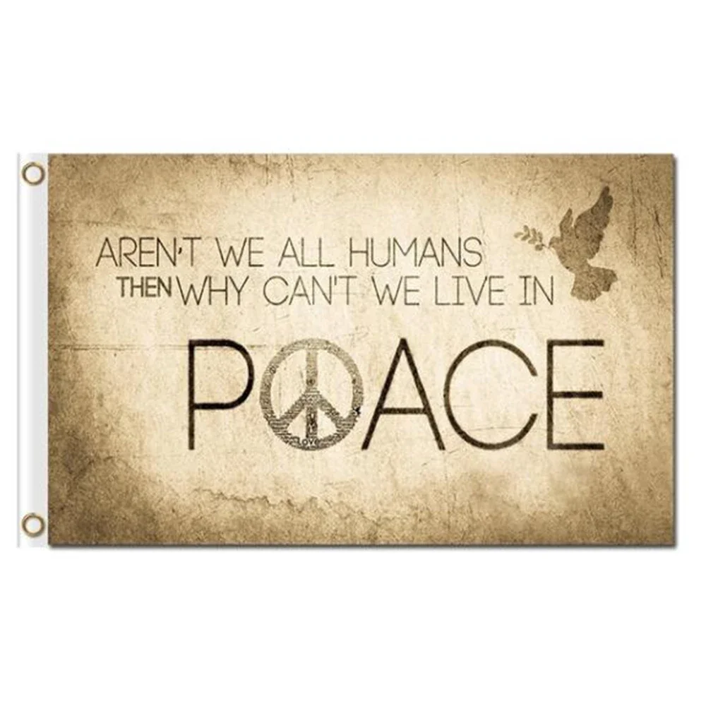 Peace bird peace sign live in peace flags 3x5ft banners