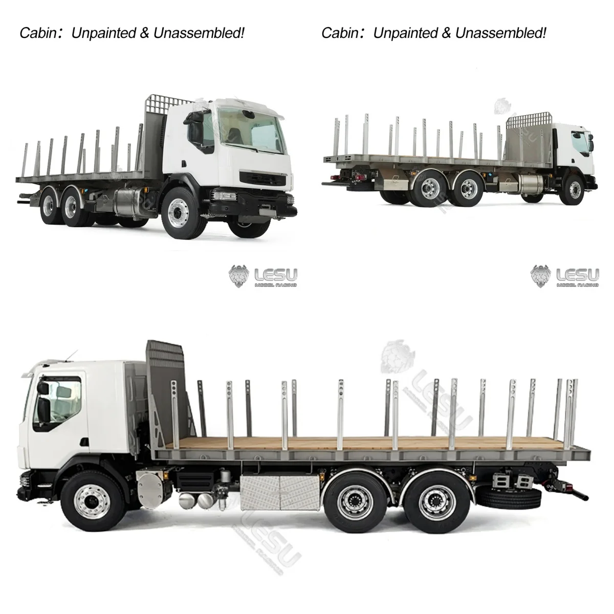 

LESU 1/14 6x4 Metal Chassis 2Speed RC Flatbed Timber Truck VM FE Radio Control Lorry Vehicle Model Vehicle Light Sound Motor Car