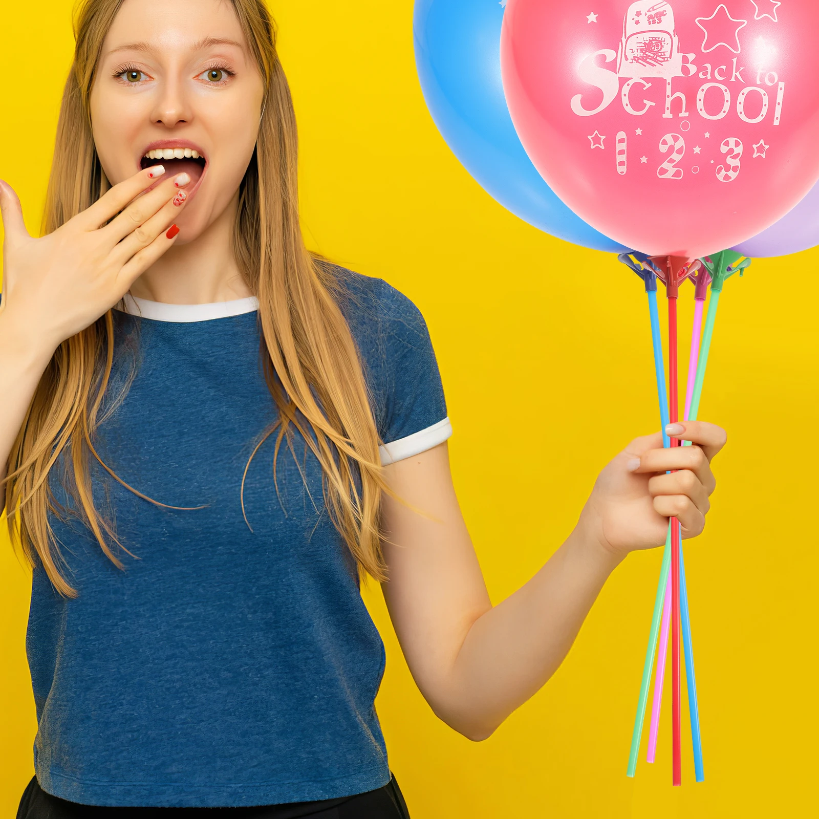 

100 set Balloon Sticks With Base Rod Bracket Pink Arch Table Centerpiece Sticks Stand Accessories Pole Stick Holder Table