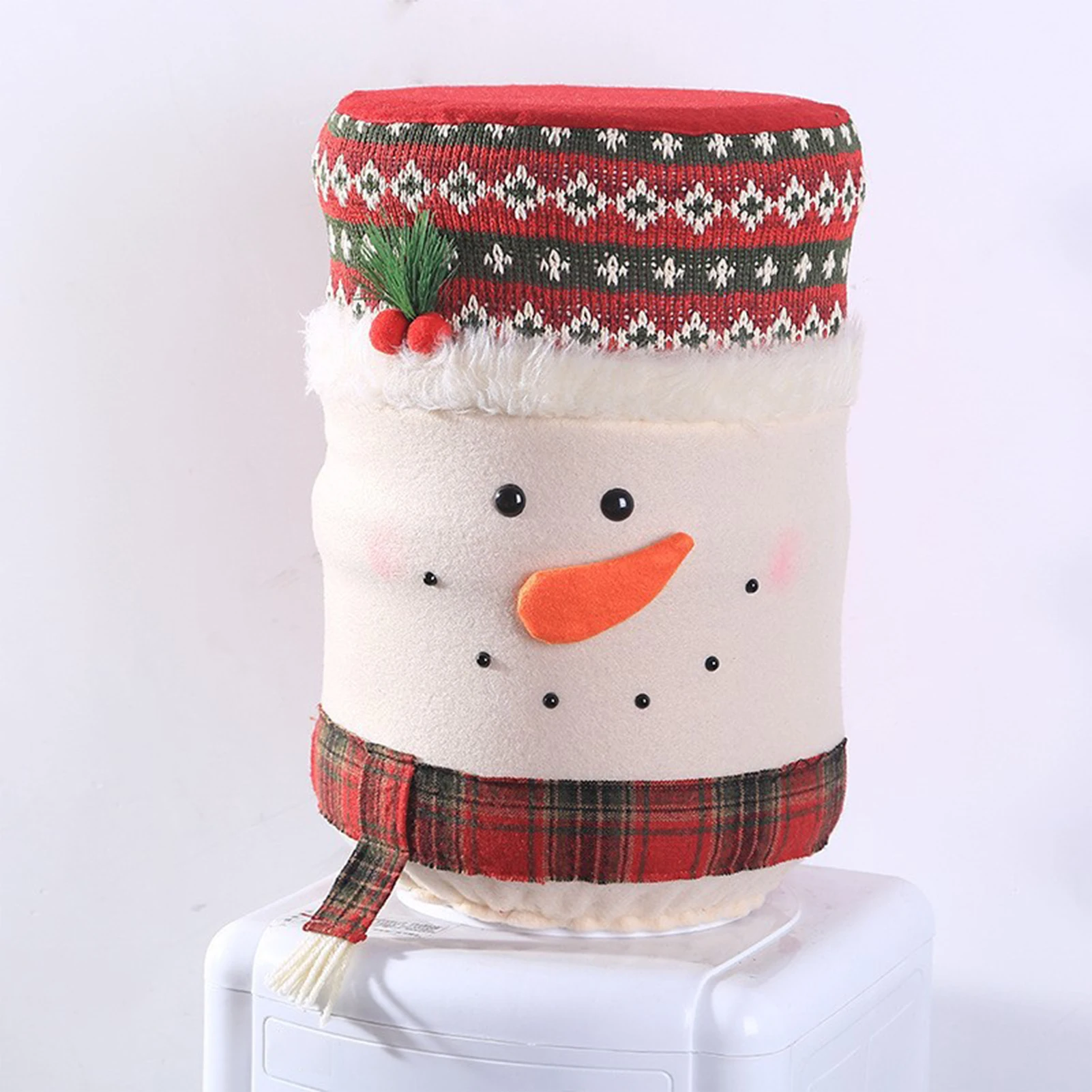 5 Gallon Christmas Water Bottle Cover with Elastic Band Bucket Dust Covers for Christmas Home Decor