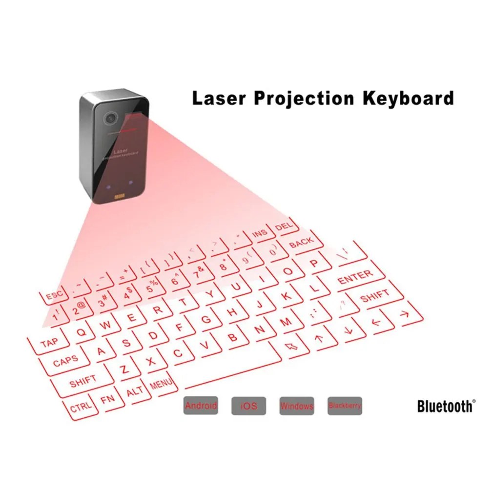 Keyboard Laser Nirkabel Portabel Keyboard Bluetooth Proyeksi Virtual untuk Dropshipping Notebook PC Tablet Ponsel Pintar Android