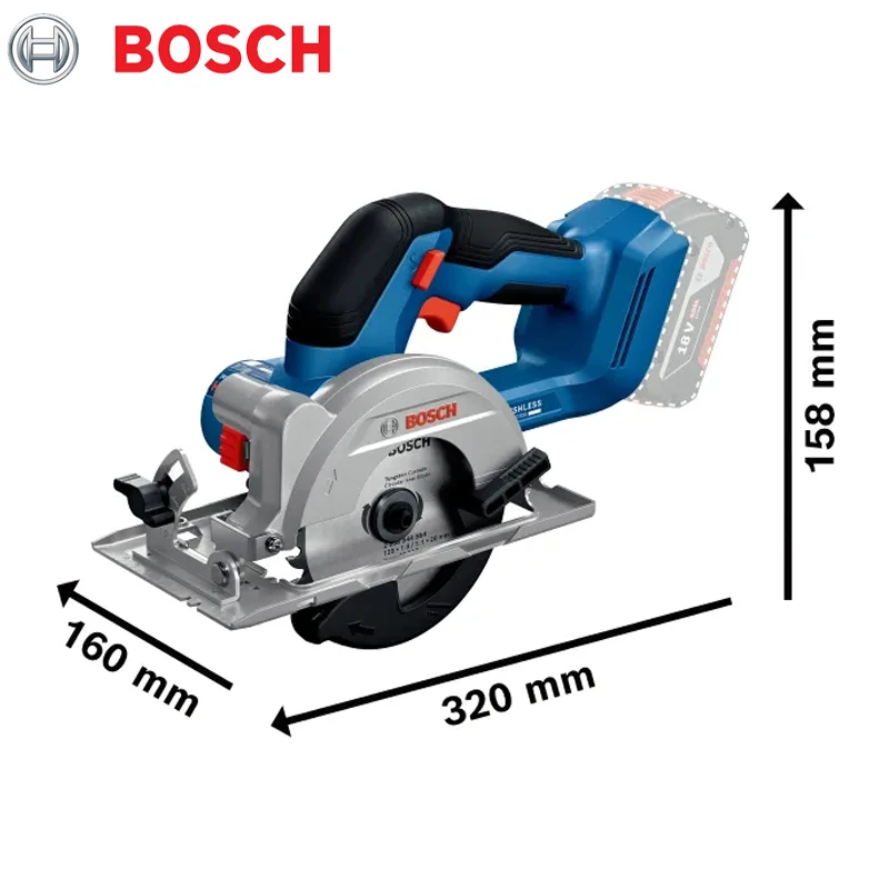 BOSCH GKS 18 فولت-51 منشار دائري لاسلكي 18 فولت احترافي 140 مللي متر منشار كهربائي آلة قطع النجارة Bosch GKS18V-51 #4