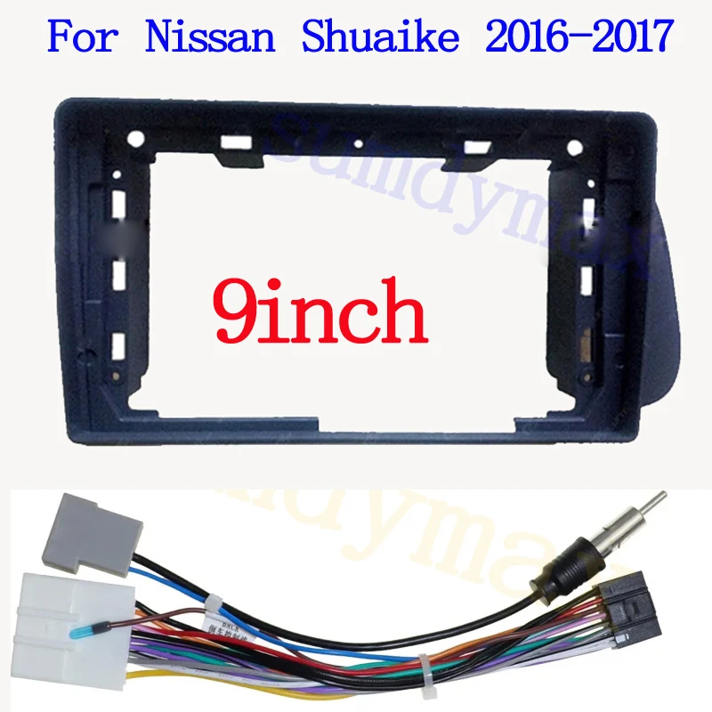 

9 Inch Car Radio Fascia For Nissan Succe Shuaike 2016 2017 Video Panel Player Audio Dash Frame Dashboard Mount Kit