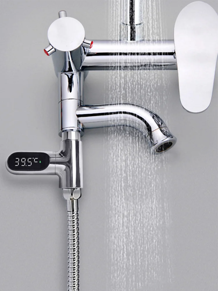 Thermostatic Shower Set With LED Screen Temperature Display Shower Self-Generating Water Temperature Smart Meter Thermometer