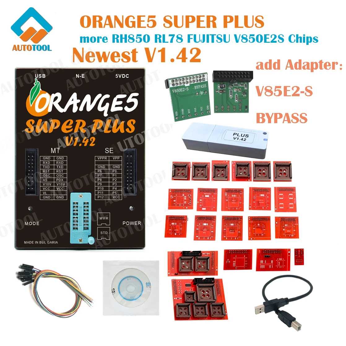 

V1.42 Orange5 Super Plus programmer Full Function More License Chip Ecu Renesas RH850 RL78 FUJITSU Orange 5 Key Programming Tool