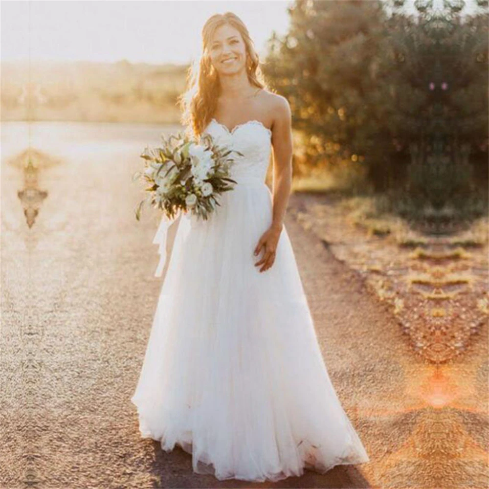 ZJ9088 Customized A-Line Modest 2026 Jumpsuit Beach Wedding Dresses Sweetheart Satin Appliques Country Bridal Gowns