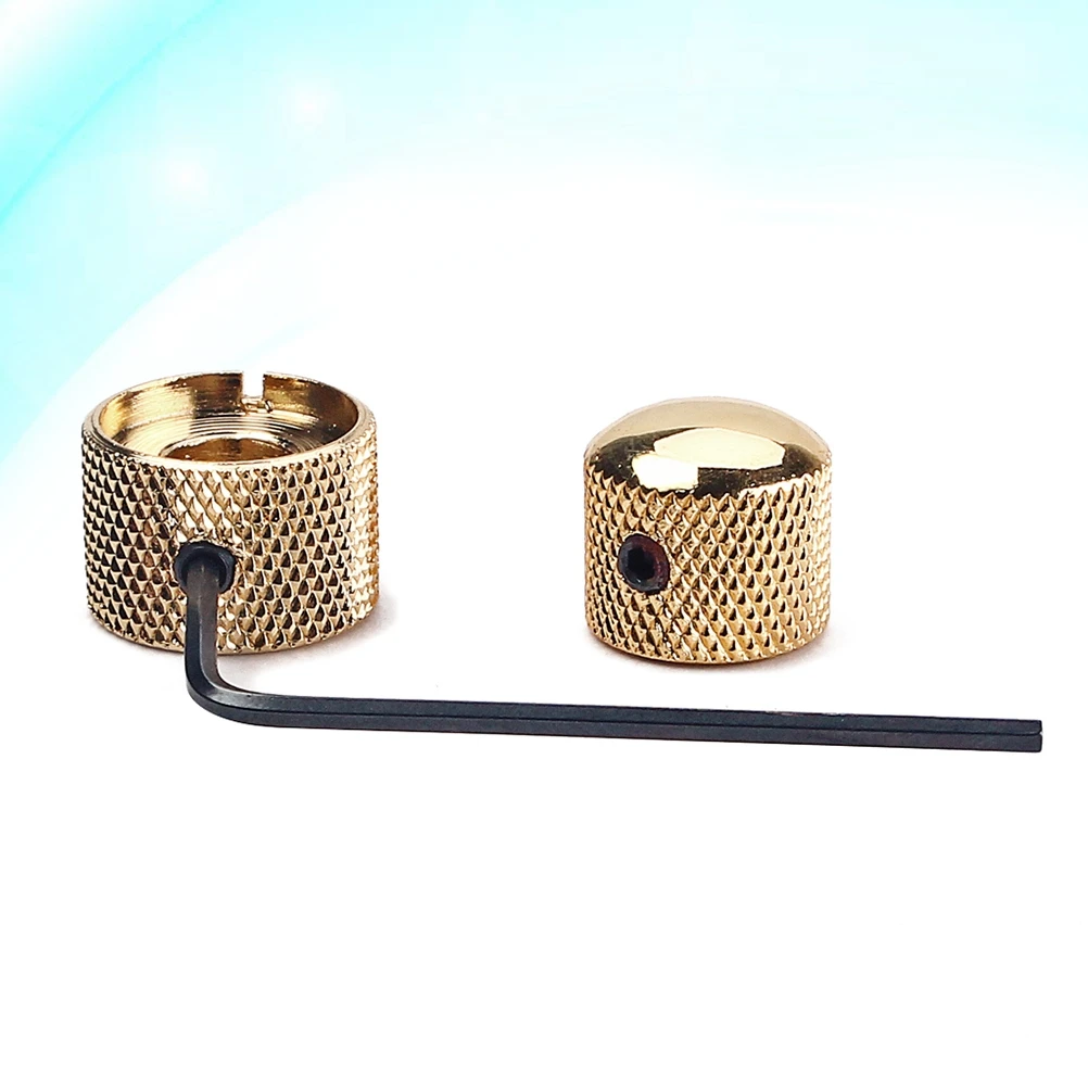 

Dual Concentric Metal Volume Tone Control Knobs Guitar Bass Replacement For 6Mm Pot Compatible With Strat Electric
