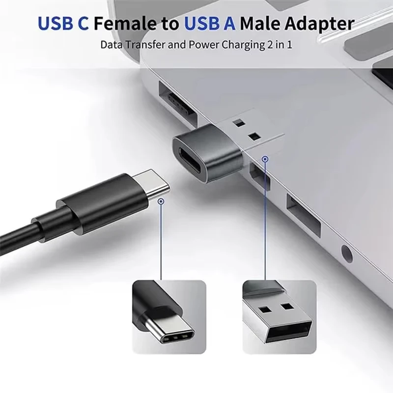 1/2pcs USB C Adapter Type C To USB Adapter for Mobil Phone Male To Female USB C Converter USB Type-C Converter for PC Laptops image 4