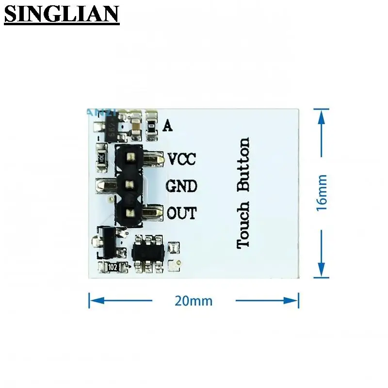 HTTM Series Capacitive Touch Button Switch Key Module 2.7V-6V RGB Blue Red Green Yellow Strong Anti-interference