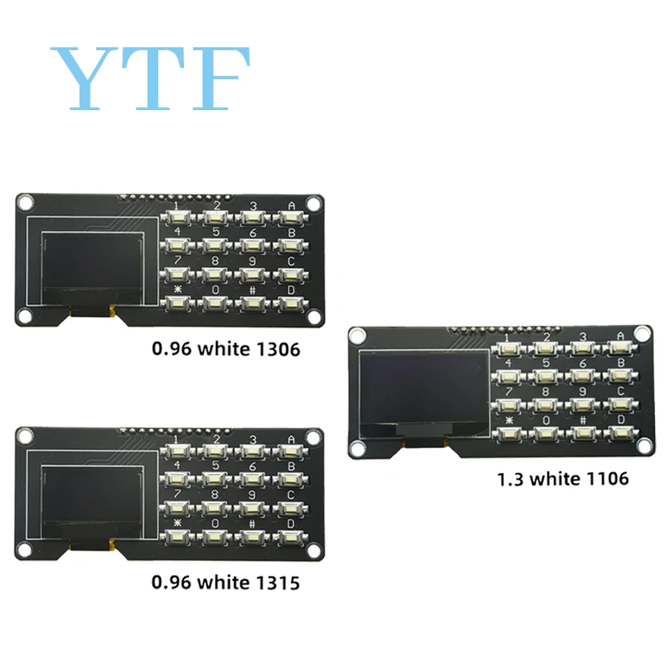 

0,96-дюймовый модуль OLED-дисплея, экран 12864 с матричной клавиатурой и 1,3-дюймовым ЖК-экраном, интерфейс I2C/IIC для Arduino
