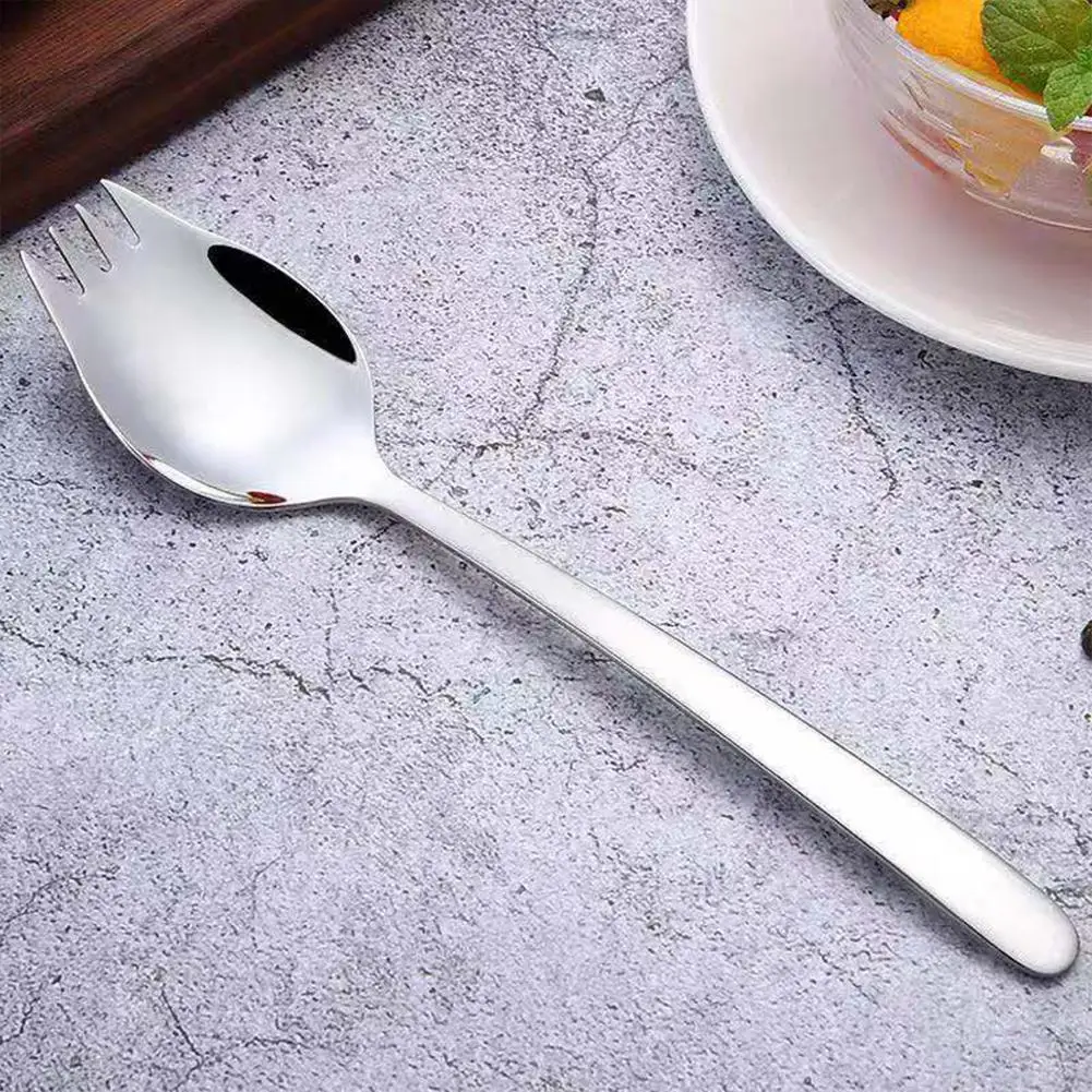 2 In 1 Stainless Steel Fork  Spoon Spork Cutlery Set Kitchen Outdoor Utensil Tool