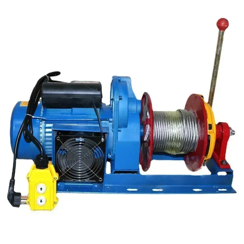 220v 380V 30m 60m Lifting Wire Rope Motor Electric Winch with Clutch 1500kg