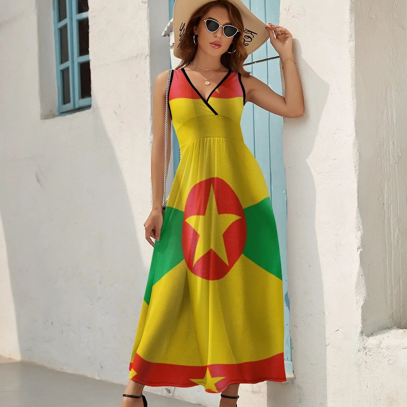 Grenada Flag Sleeveless Dress Clothing chic and elegant evening dress women\'s evening dresses 2023