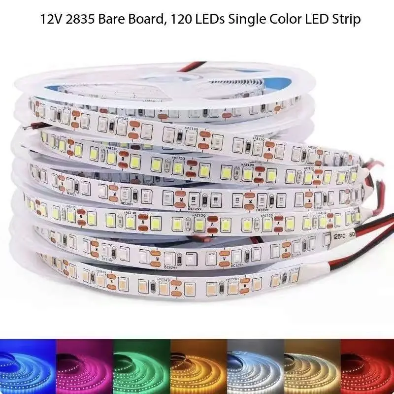 12V LED Strip SMD 2835 1M 2M 3M 4M 5M LED Stripe Tape Light 120LED/M 240LED/M Warm White Flexible Strip Ribbon Home Decor Light