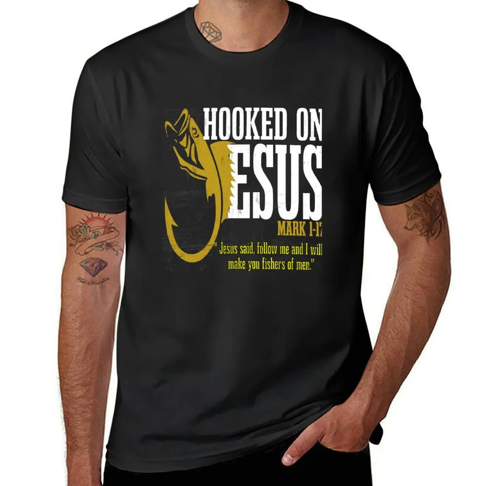 Hooked On Jesus-Weekend Hooked T-shirt Sports Fans Oversized Customizeds Summer Top Men T Shirt