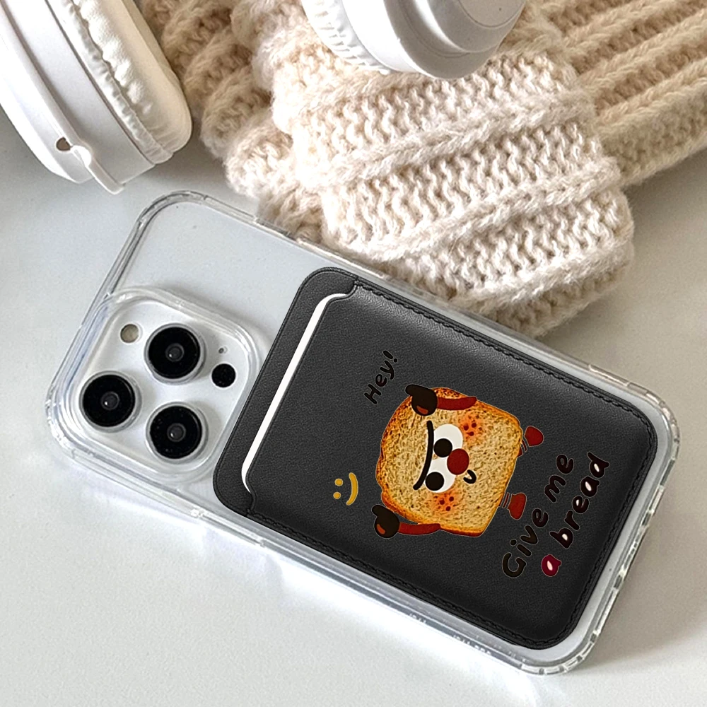 Energetic Toast Leder-Kartenetui Handyhülle Kartenhalter für Magnetische Hülle Geeignet für alle iPhone Magsafe Karten-Handytaschen – Detail 4