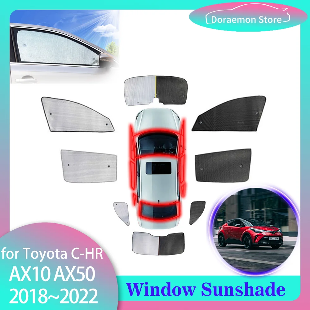 

Full Car Sunshade for Toyota C-HR CHR AX10 AX50 2018~2022 Mat Side Window Sun Shade Parasol Visor Cover Pad Curtain Accessories