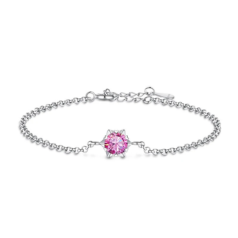 Butterflykiss Sterling Silver S925 1Carat Gemstone Bracelet For Women Passed Diamond Test With Certificate Luxury Jewelry Trendy