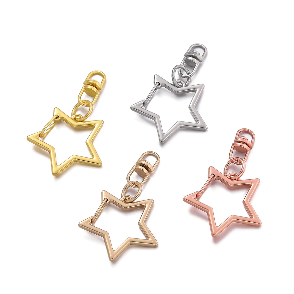 полые брелки со звездой и пентаграммой