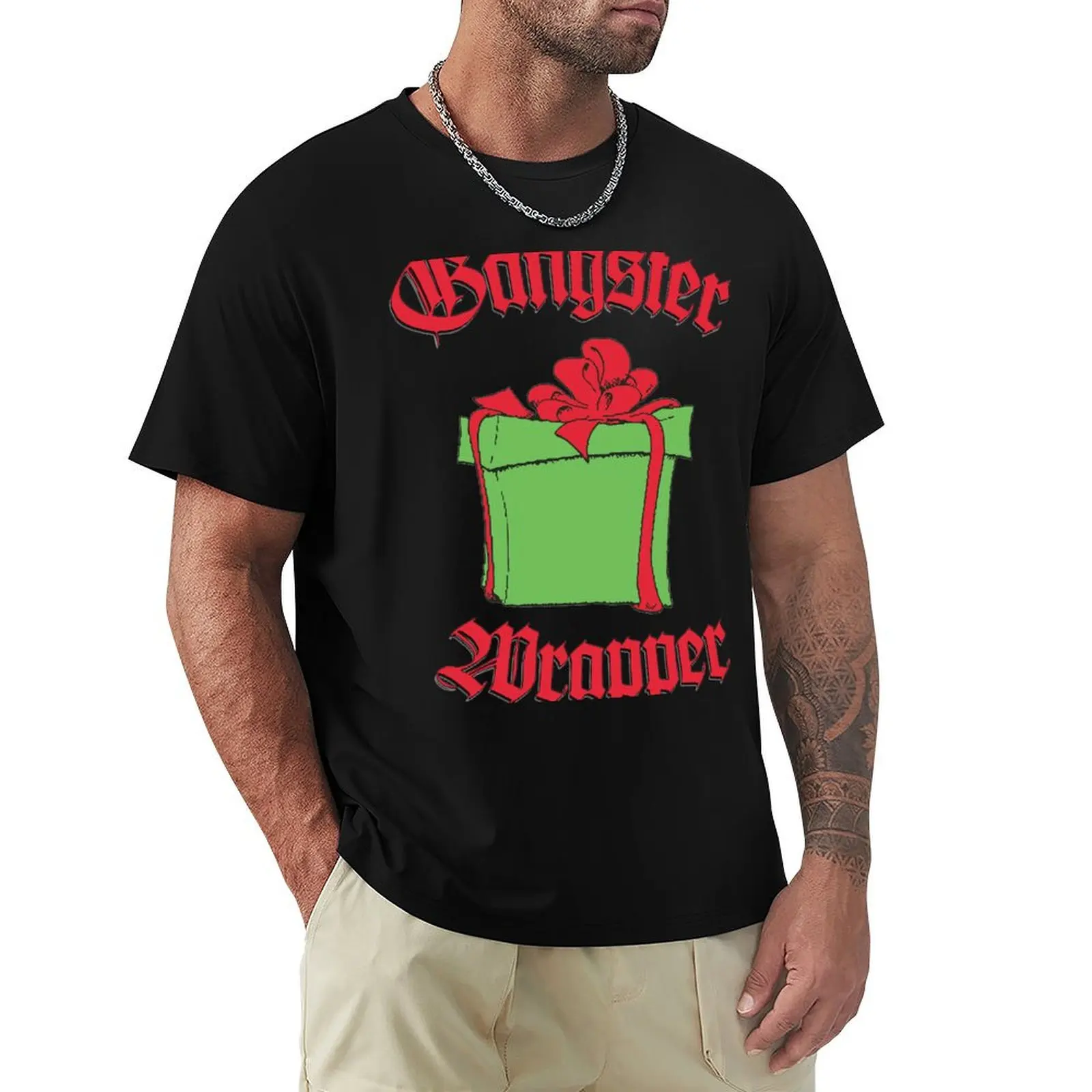 Gangster Wrapper T-Shirt t shirts for man pack cotton T-Shirt