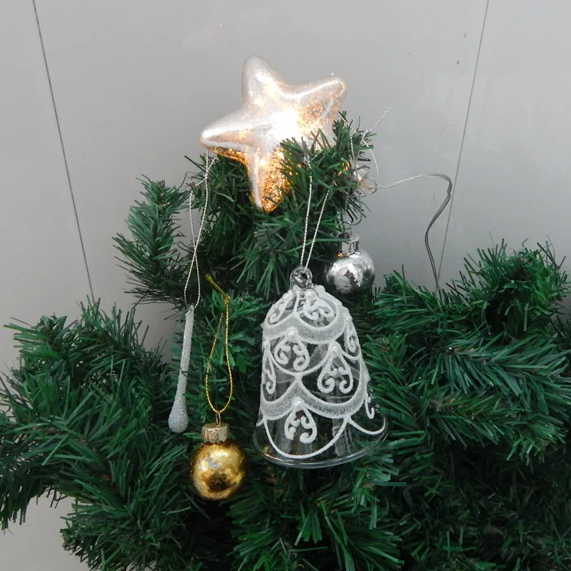 

Merry Christmas Set 10pcs/pack Different Design Glass Pendant Christmas Tree Hanger Decoration Christmas Day Festival Ornament