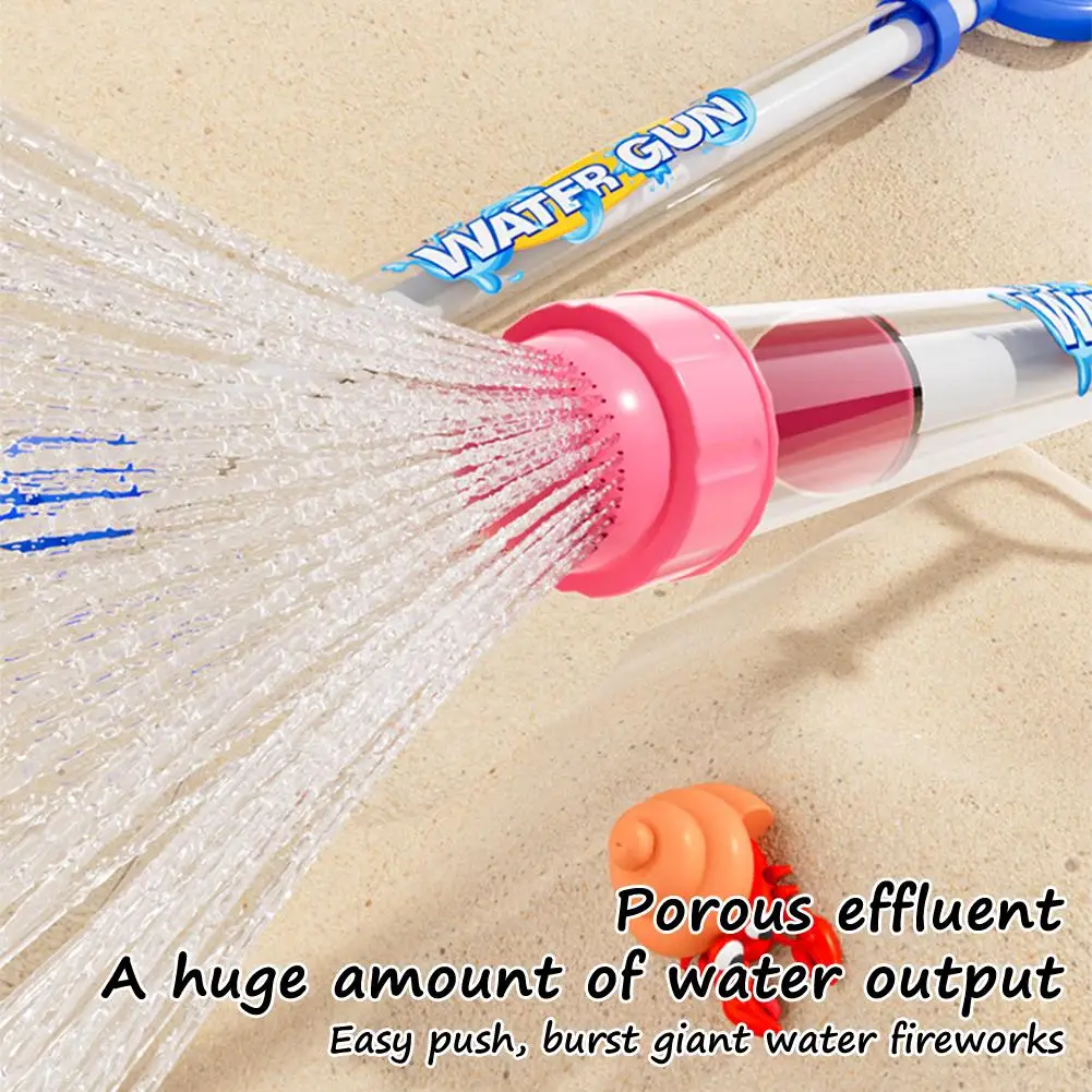 

Pull-Type Water Gun, Clear Tube Squirt Shooter, Summer Water Toy for Beach, Pool, Drifting & Outdoor Party Activities