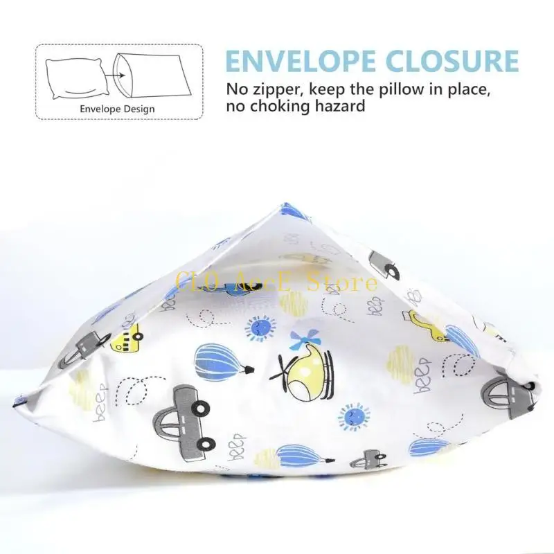 

16FE Comfortable Pillowcase Baby Toddlers Pillowcase Cotton Pillow Cover Soft Cover