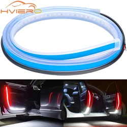 1pcs LED Strip Car Door Strobe Signal Lamp White Red Warning Light Bar for Decoration Welcome Parking Anti Collision Safety 12V