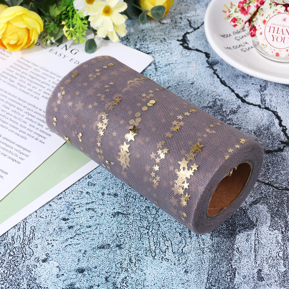 

Sequin Yarn Table Skirt for Parties Gauze Party Round Skirts Wedding Dark Grey Baby