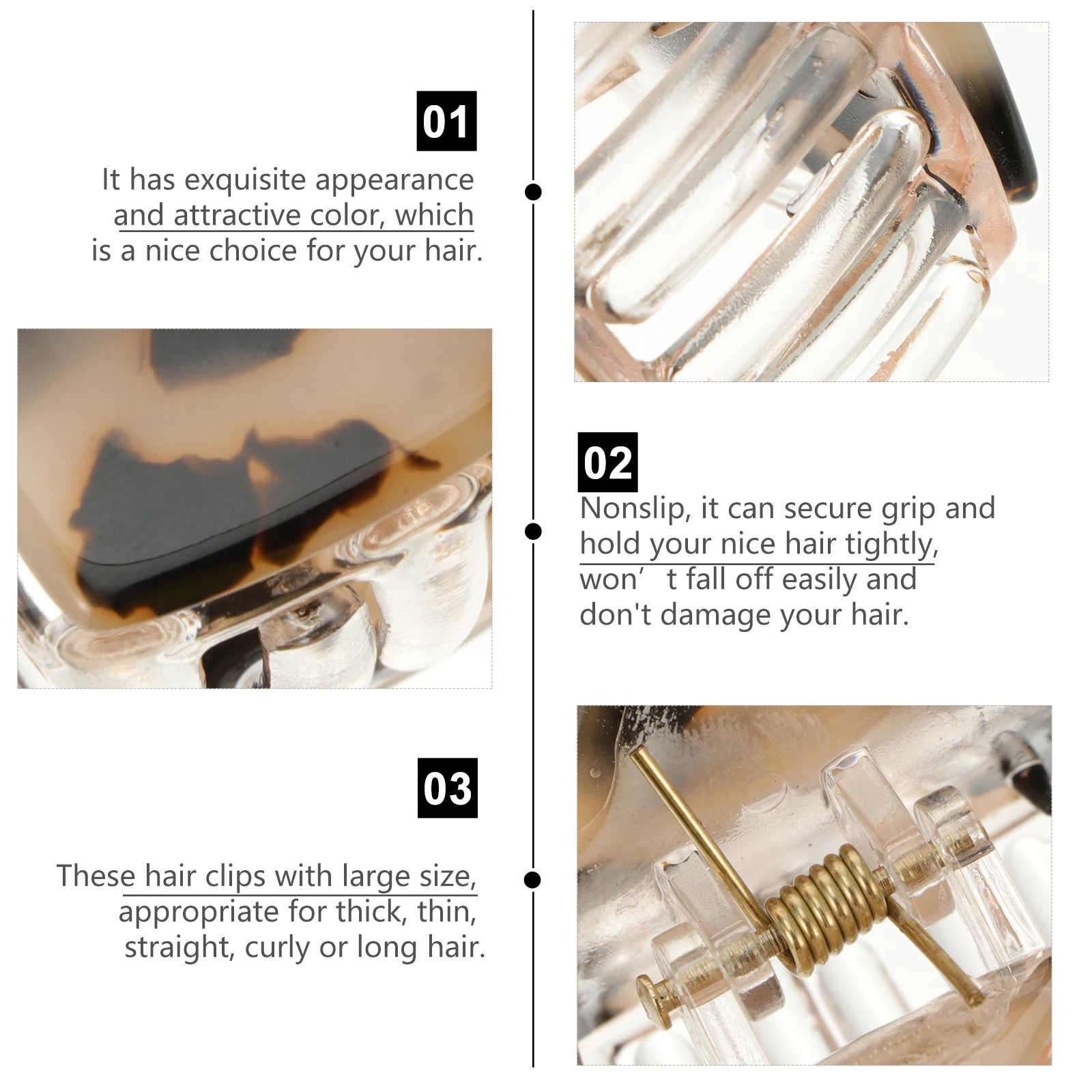 

2pcs Cat Ear Clamps Stylish Creative Hairpins For Women Daily Office Wear Party Durable Lightweight Claw Clips All Hair Types