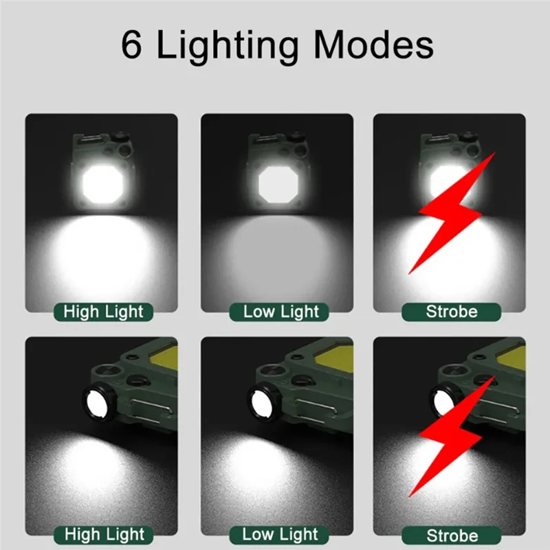 المحمولة البسيطة المفاتيح مصباح يدوي USB قابلة للشحن مصباح ليد جيب المفاتيح ضوء للمشي في الهواء الطلق فانوس التخييم B دائم