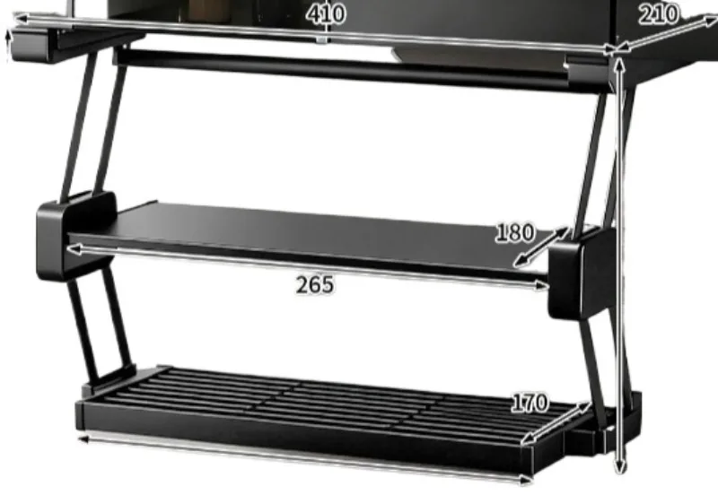 Pull-down kitchen folding shelf cabinet condiment dish storage shelf lifting basket wholesale