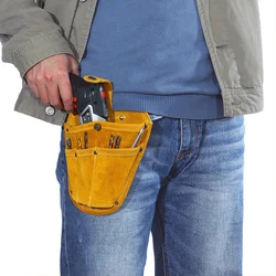 Cowhide Drill Holster Waist Tool Bag Electric Waist Belt Tool Pouch Bag With Belt For Power Drill Electric Screwdriver