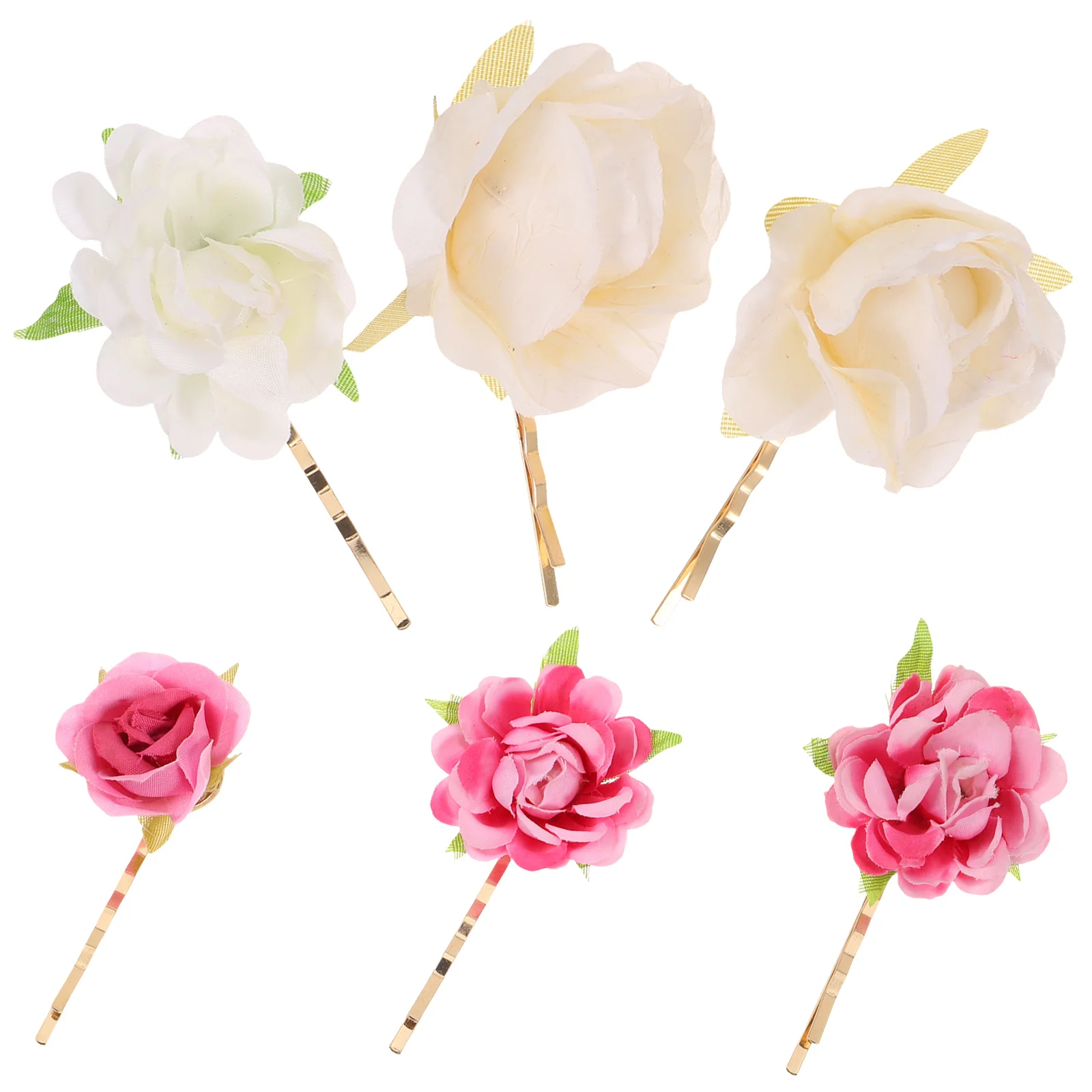 

6Pcs Small Clips Women Girl Barrette Elegant Styling Aid Prom Party Accessories Flower Barrette Hair Clip Gift