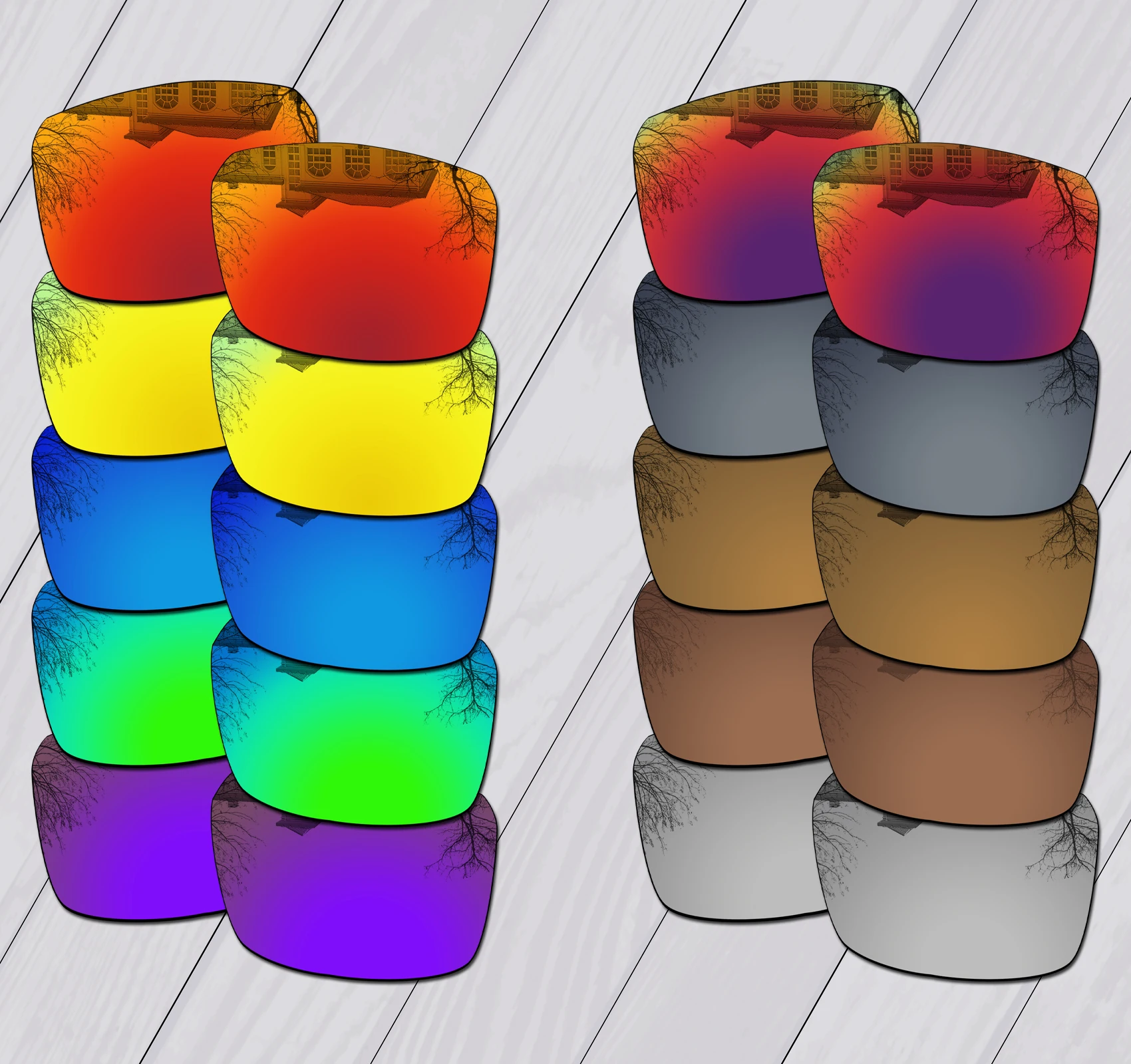 E.o.s polarisierte verbesserte Ersatz gläser für-Arnette Streifen AN4251-58mm Sonnenbrillen-Multiple Choice