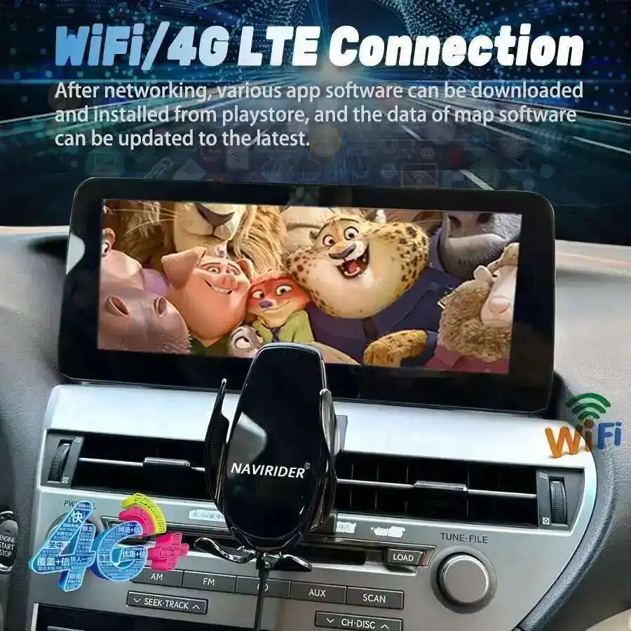 12,3-дюймовый автомобильный радиоприемник CarPlay для Lexus RX RX270 RX350 450 2009 2010 2011 2012 2013 2014 2015 Мультимедийный видеоплеер Navi Android 14