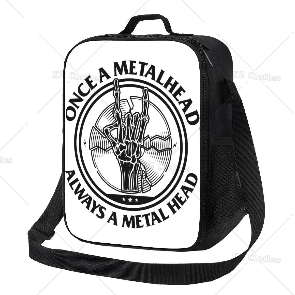 Heavy Metal Rock Music Lover Reusable Lunch Boxes for Men Women Thermal Cooler Food Insulated Lunch Bag for Trip Office Work