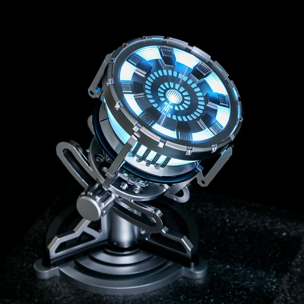 

HCMY Iron Man MK1 MK5 Mechanical Figure Set - Mark III Arc Reactor with LED Light-Up Chest, Collectible Metal Model & Desktop