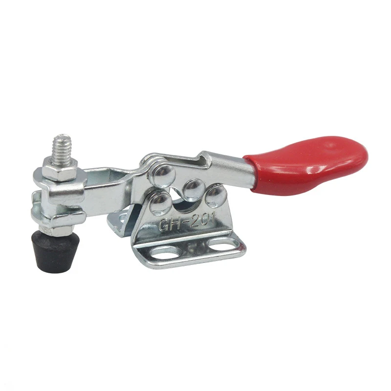 1/2/3/4PCS GH-201 Horizontal Toggle Clamp Quick-Release U-Shaped Bar Hand Clip Woodworking Galvanized Iron Tool Vertical Type